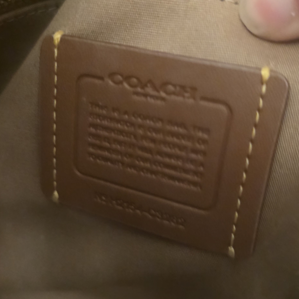 Coach Beige and Tan Signature Shoulder Bag - Picture 2 of 2